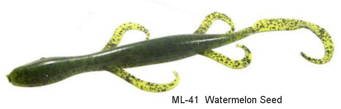 Big Bite 6 Pro Lizard Watermelon Seed Chartreuse Tail